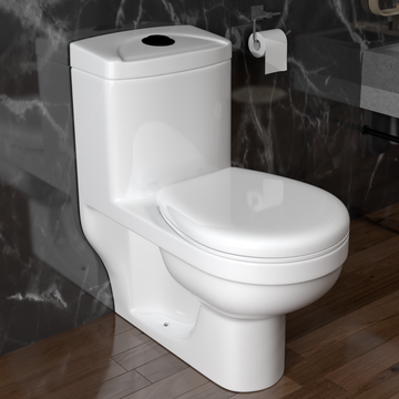 B Backline Ceramic Floor Mounted One-Piece Washdown Western Commode Toilet S Trap White