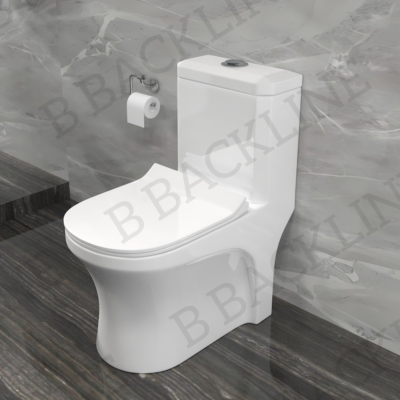 B Backline Ceramic One Piece Washdown Toilet Western Commode White Color