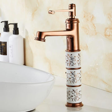 B Backline Brass Rosegold Color Wash Basin Hot & Cold Basin Mixer Tap