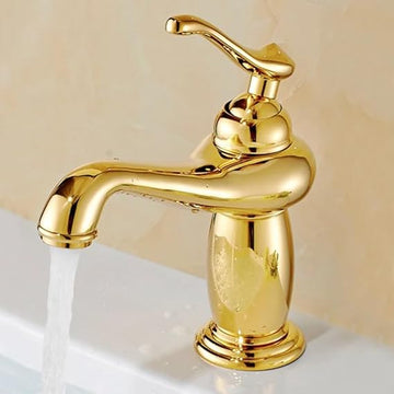 B Backline Brass Gold Color Wash Basin Hot & Cold Basin Mixer Tap
