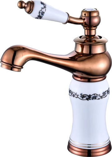 B Backline Brass Rosegold White Color Wash Basin Hot & Cold Basin Mixer Tap