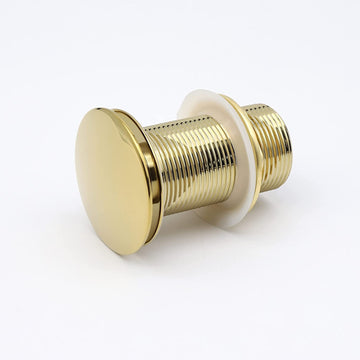 B Backline Brass Full Threaded Pop-Up Waste Coupling Glossy Gold 7 Inch