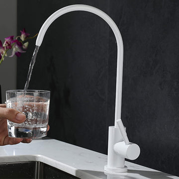 B Backline Stainless Steel 304 Grade Ro Water Purifiers Faucet 360° Rotatable Single Handle Ro Drinking Water Purifier Filter Faucet (White)