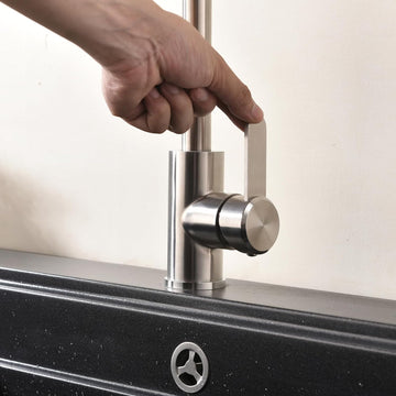 B Backline 304 SS Single Lever Kitchen Sink Faucet Tap 360° Rotatable (Brshed Nickle)