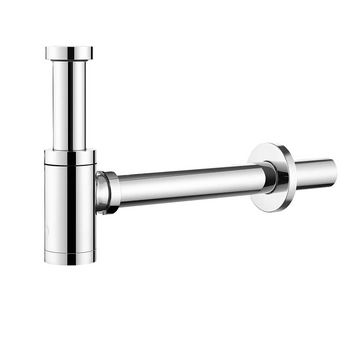 B Backline Brass Bottle Trap With Wall Flange and Connection Pipe (12 Inches)