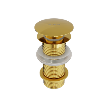 B Backline Brass Full Threaded Pop-Up Waste Coupling 5" Gold Color