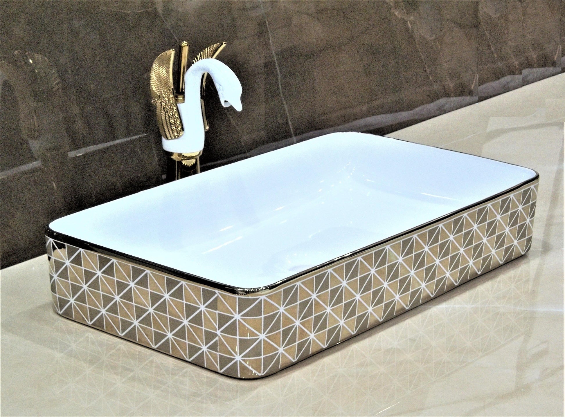 Table Top Designer Wash Basin 60 X 35 X 11 Cm - Bath Outlet