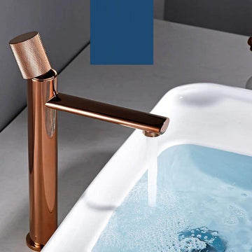 Buy Brass Wash Basin Hot & Cold Basin Mixer Tap Rose Gold Color at Bathoutlet.in