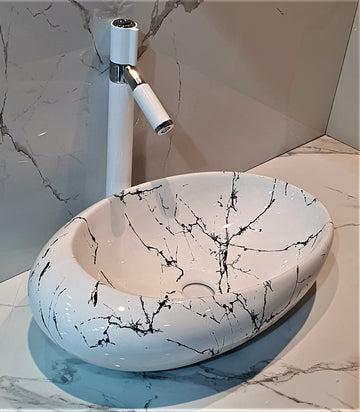 B Backline Ceramic Table Top Wash Basin 49x31 cm