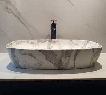 B Backline Ceramic Table Top Wash Basin 60 x 38 cm