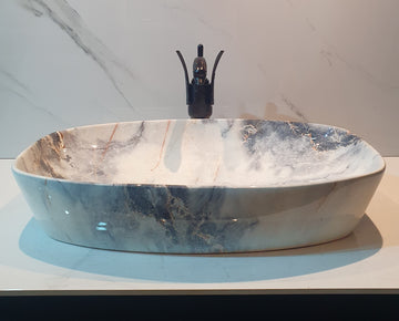 B Backline Ceramic Table Top Wash Basin 60x38 cm