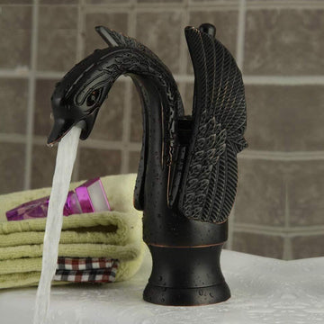 Buy Brass Wash Basin Hot & Cold Basin Mixer Tap Black Color at Bathoutlet.in
