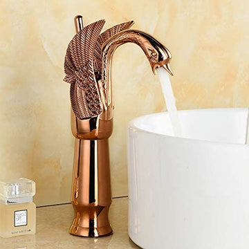 B Backline Brass Wash Basin Hot & Cold Basin Mixer Basin Tap Rose Gold Color