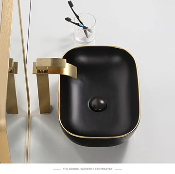 B Backline Ceramic Table Top, Counter Top Wash Basin 46x32 cm