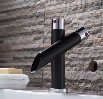 Luxury Series Body Hot & Cold Basin Mixer Basin Tap for Bathroom & Living Room (Black) - Bath Outlet