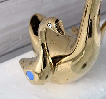 B Backline Brass Wash Basin Tap or Faucet Hot & Cold Basin Mixer Tap Gold Color