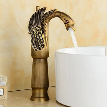 B Backline Brass Wash Basin Hot & Cold Basin Mixer Basin Tap Antique Color
