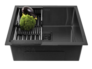 B Backline  Handmade Kitchen Sink Single Bowl Black Matt