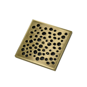 B Backline Brass Antique Finish Bathroom Floor Water Drain Grating with Anti-Foul Cockroach Trap