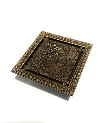 B Backline Brass Bathroom Floor Water Drain Grating with Anti-Foul Cockroach Trap Floral Antique Finish