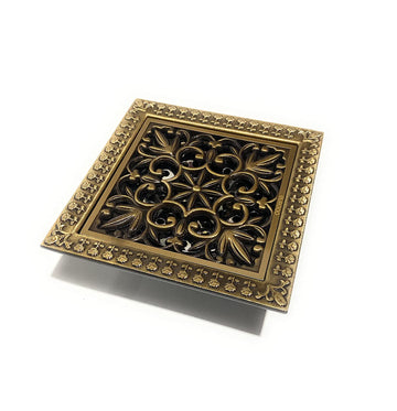 B Backline Brass Bathroom Floor Water Drain Grating with Anti-Foul Cockroach Trap Bronze Antique Finish