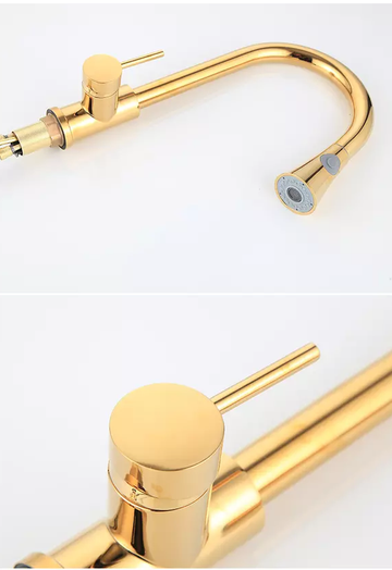 B Backline Single Lever Kitchen Sink Faucet Mixer Pull-Down Sprayer 360° Kitchen Faucet with Multi-Function Spray