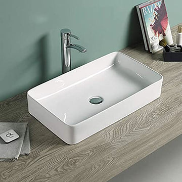 B Backline Table Top Ceramic Wash Basin 24 X 15 X 5 Inch