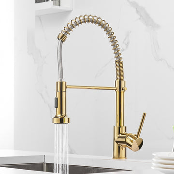 B Backline Kitchen Sink Mixer Tap Single Lever  360° Rotatable Pull-Down Sprayer Kitchen Faucet with Multi-Function Spray Head