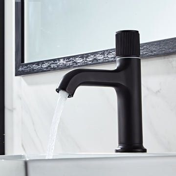 B Backline Brass Wash Basin Hot & Cold Basin Mixer Basin Tap Black Color
