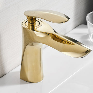 B Backline Brass Wash Basin Hot & Cold Basin Mixer Basin Tap Gold Color