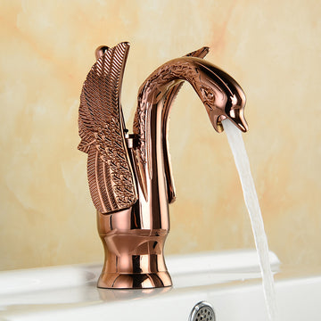 B Backline Brass Wash Basin Hot & Cold Basin Mixer Tap Rosegold Color