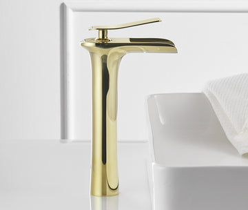 B Backline Brass Wash Basin Hot & Cold Basin Mixer Basin Tap Gold Color