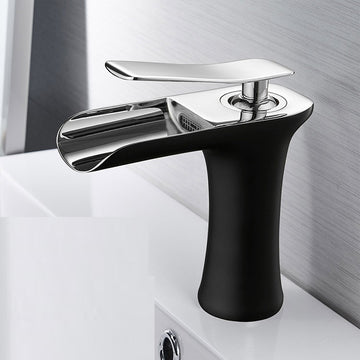 B Backline Brass Wash Basin Hot & Cold Basin Mixer Basin Tap Black Color