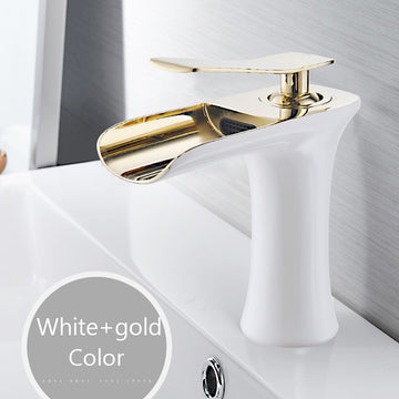 B Backline Brass Wash Basin Hot & Cold Basin Mixer Basin Tap White Color