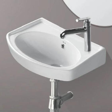 B Backline Ceramic Wall Hung / Wall Hung Wash Basin 45 X 30 X 11 Cm