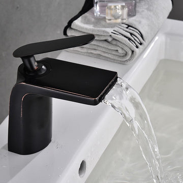 B Backline Brass Wash Basin Black Color Hot & Cold Basin Mixer Tap