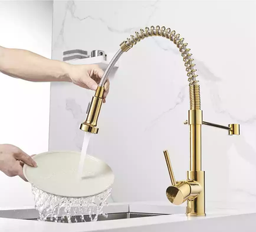 B Backline Kitchen Sink Mixer Tap Single Lever  360° Rotatable Pull-Down Sprayer Kitchen Faucet with Multi-Function Spray Head