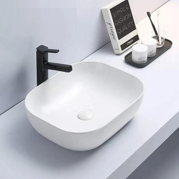 Table Top Ceramic Wash Basin 50 X 40 X 15 Cm - Bath Outlet