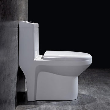 Ceramic One Piece Floor Mounted European Water Closet/Commode For Bathroom 9 Inch S-Trap - Bath Outlet