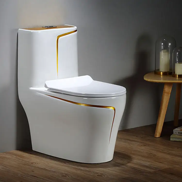 B Backline Ceramic Floor Mounted One-Piece Rimless Western Toilet Commode Syphonic Flushing System Water Closet