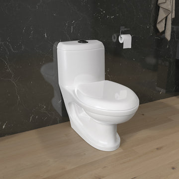 B Backline Ceramic Floor Mounted One-Piece Washdown Western Commode Toilet S Trap White