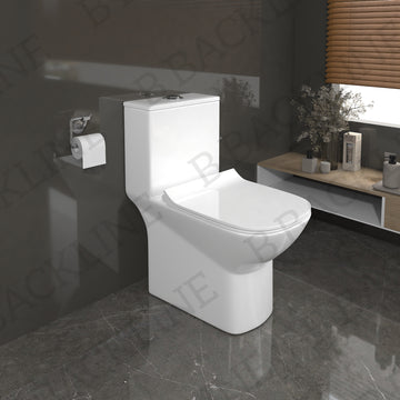 B Backline Rimless 5D Flushing Syphonic One Piece Western Toilet Commode Floor Mounted Water Closet/Commode/European Commode