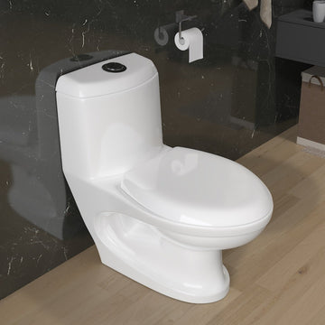 B Backline Ceramic Floor Mounted One-Piece Washdown Western Commode Toilet S Trap White