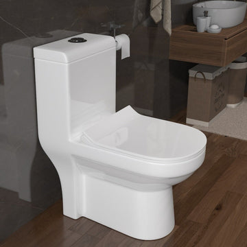 B Backline One Piece Western Toilet siphonic Commode Floor Mounted 4D Flushing Syphonic Water Closet/Commode/European Commode