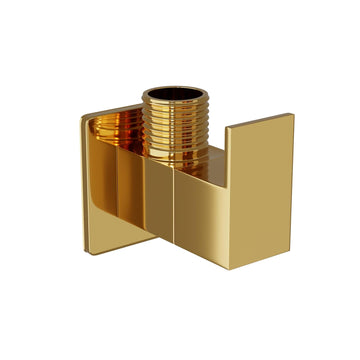 B Backline Brass Angle Valve Stop Cock with Wall Flange Gold