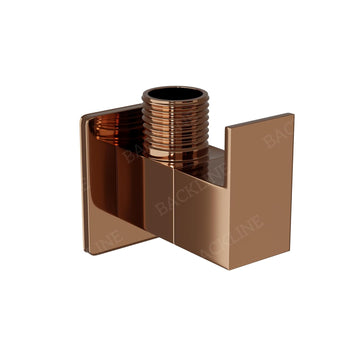 B Backline Brass Angle Valve Stop Cock with Wall Flange RoseGold