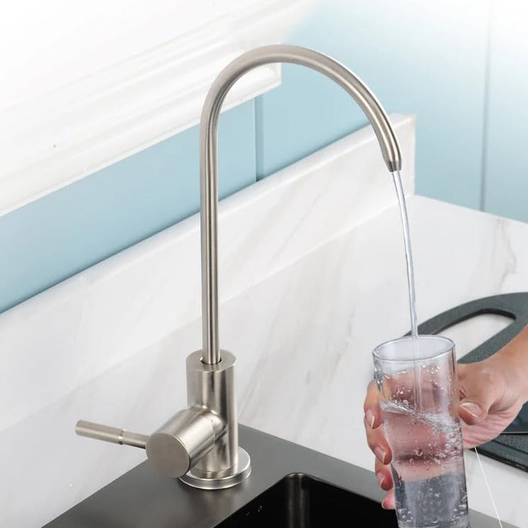 B Backline RO Water purifiers Tap/Faucet SS 304 Kitchen Sink Faucet Tap 360° Rotatable RO Drinking Water Filter (Brushed Chrome)