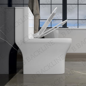 B Backline Ceramic  P-Trap White Floor Mounted Western Toilet Commode
