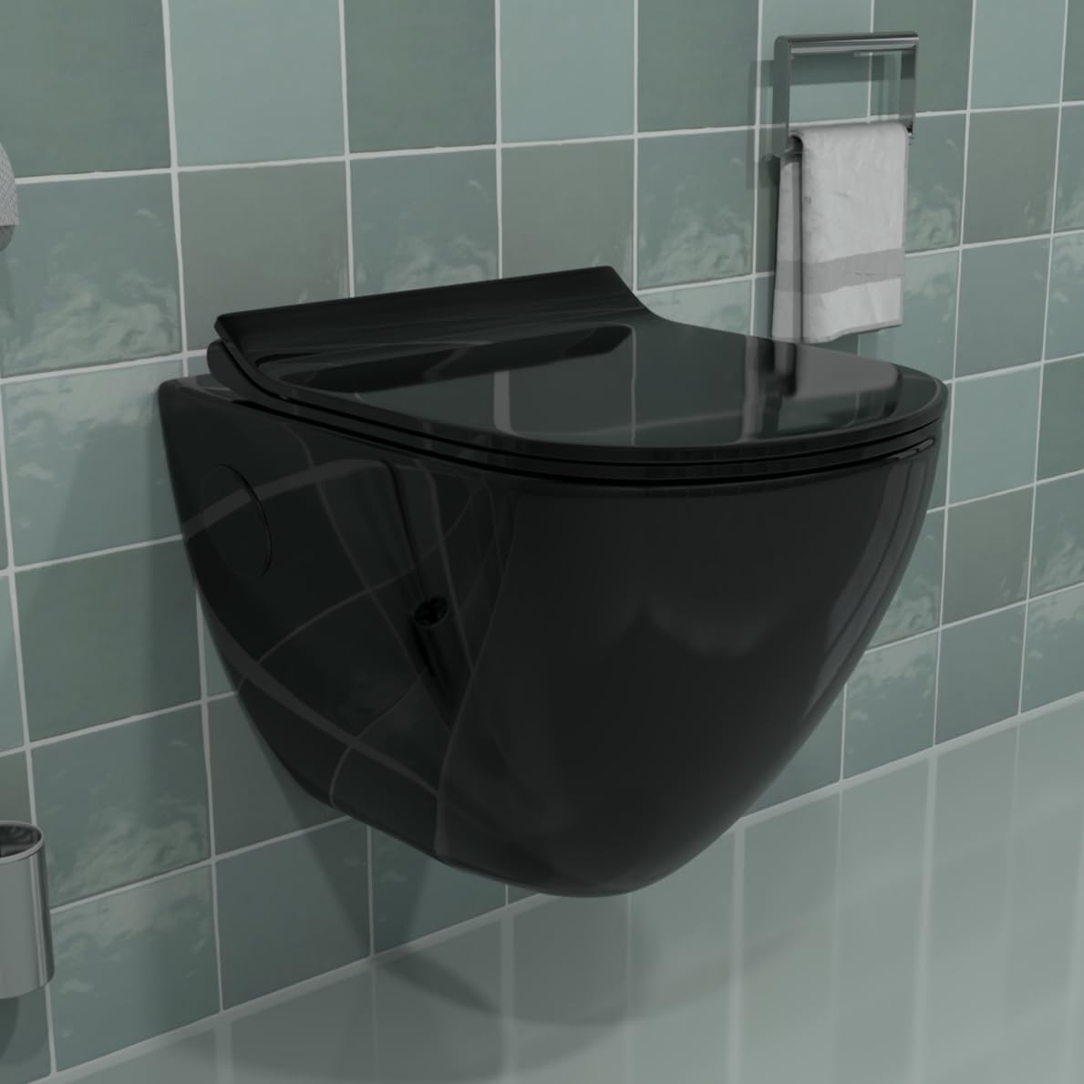 Ceramic Rimless Wall Hung Western Toilet/Water Closet/Wall Mount Commo