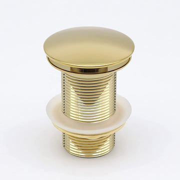 B Backline Brass Full Threaded Pop-Up Waste Coupling Glossy Gold 7 Inch
